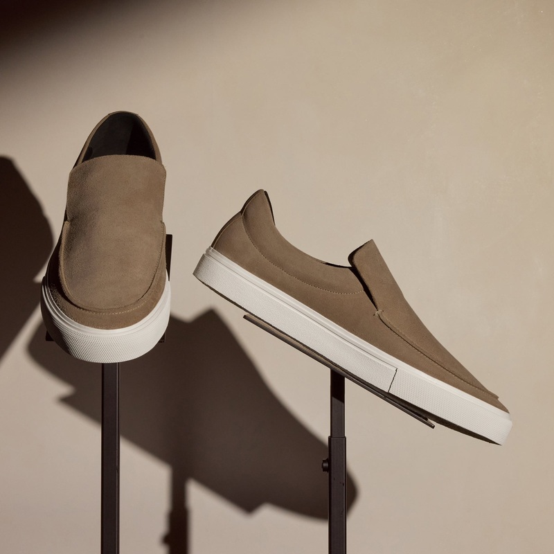 Men's Coastal Suede Slip On - Cement