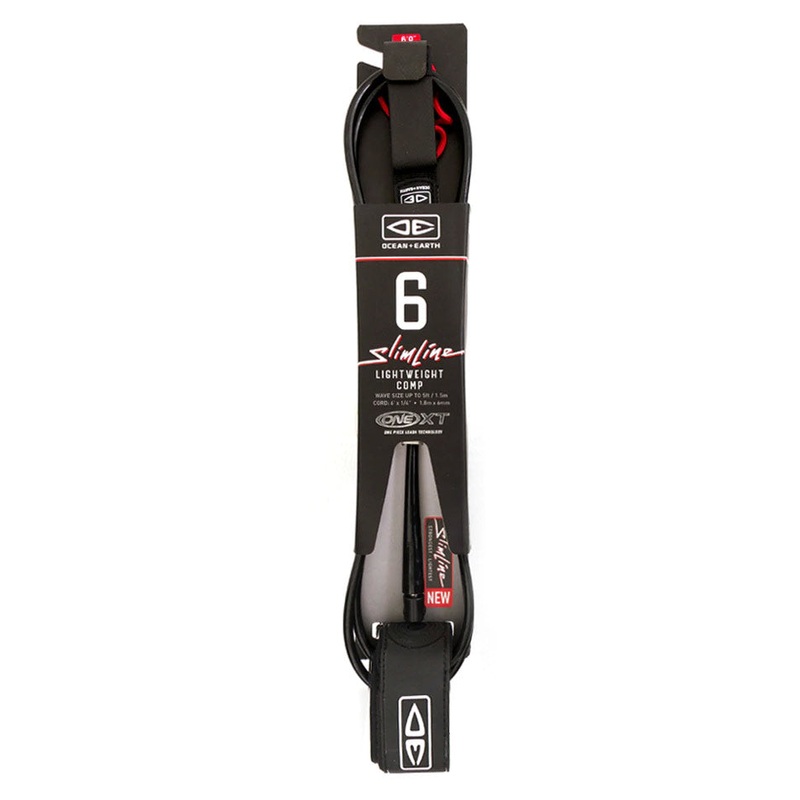 Ocean & Earth Slimline Lightweight Comp One-XT 6ft Leash - Black