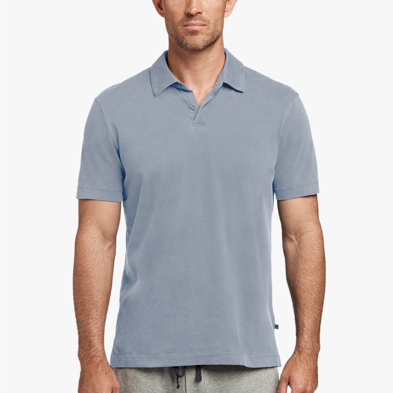 Sueded Jersey Polo - North Pigment