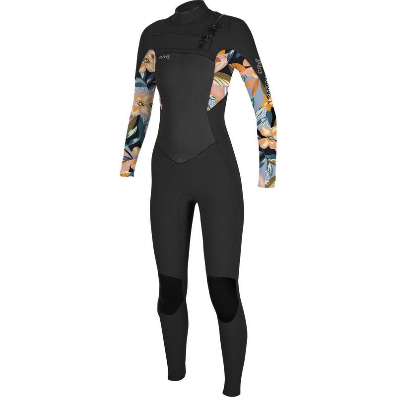 O'Neill Epic Women's 3/2 Wetsuit With Chest Zip In Black & Demiflor