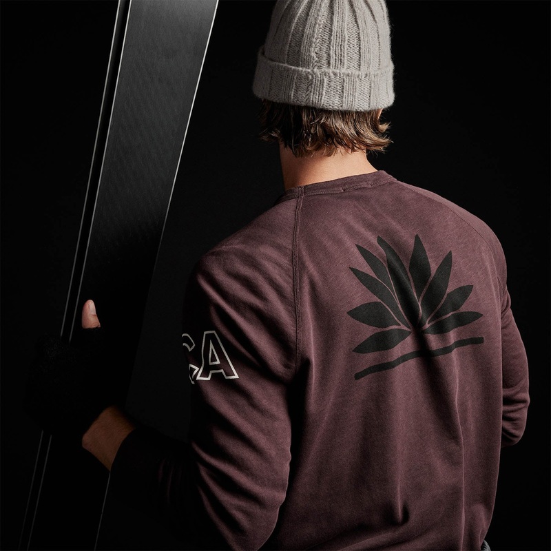 Lotus Graphic French Terry Sweatshirt - Dahlia