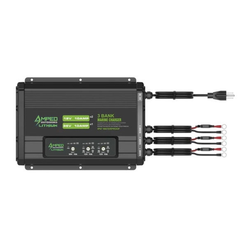Amped Outdoors 3 Bank 12V/36V On-Board Battery Charger