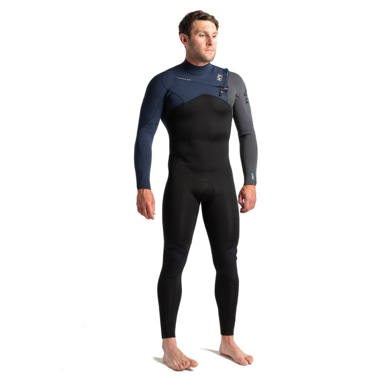 C-Skins Session 3/2mm Chest Zip Wetsuit - Black/Slate/Charcoal
