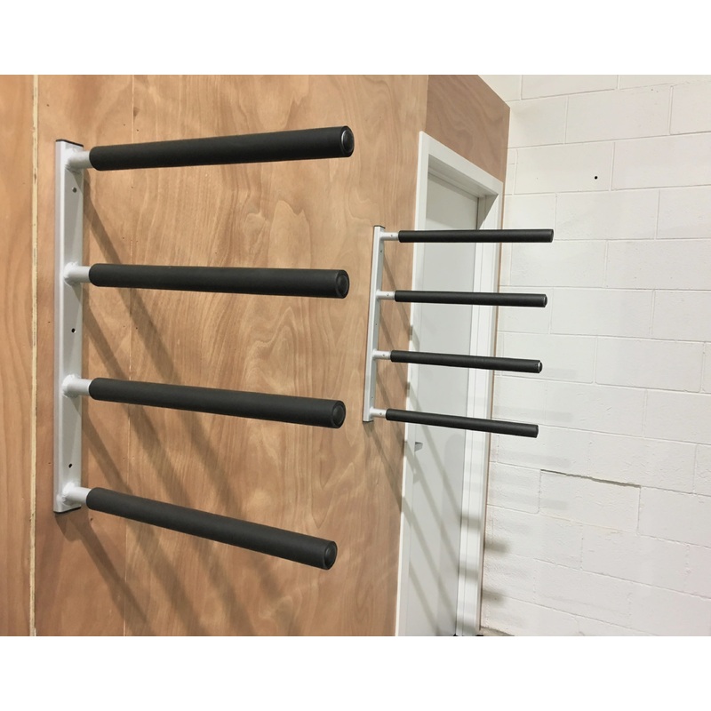 Curve Surfboard Quad Wall Rack - Padded Aluminium
