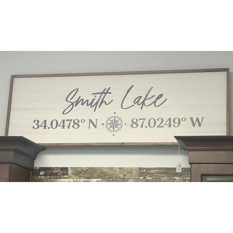 Smith Lake Coordinates and Compass Whitewash