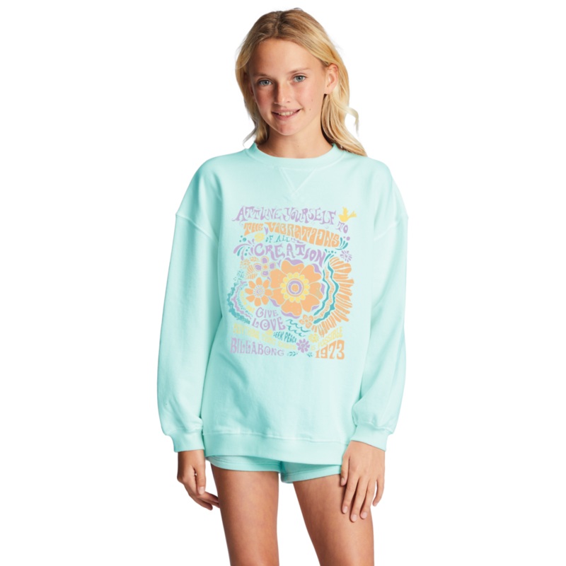 Billabong Making Waves Sweatshirt-Light Lagoon