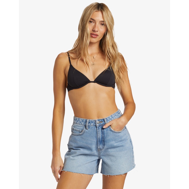 Billabong Riley Denim Shorts-Faded Indigo Fray