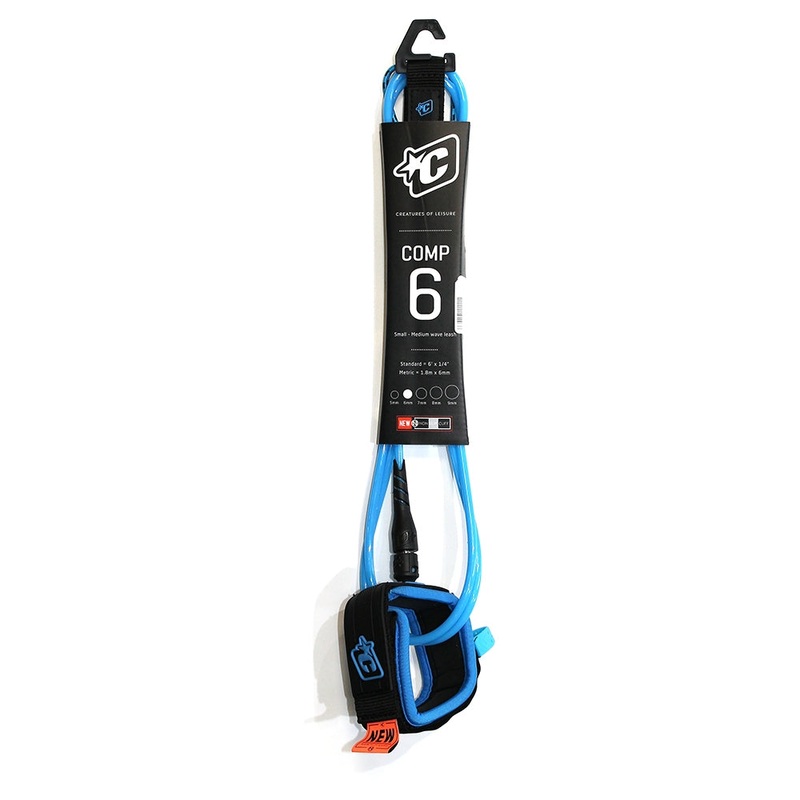 Creatures of Leisure 6ft Comp Leash - Cyan/Black