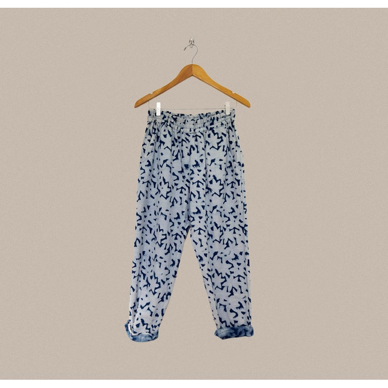 Po-em Deck Pant - Indigo Flor