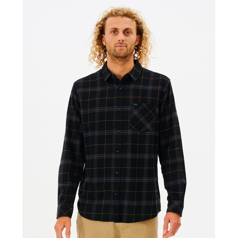 Rip Curl Checked In Flannel L/S Shirt-Black