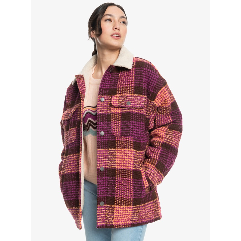 Roxy Passage Of Time Jacket-Bitter Chocolate Hallo Plaid