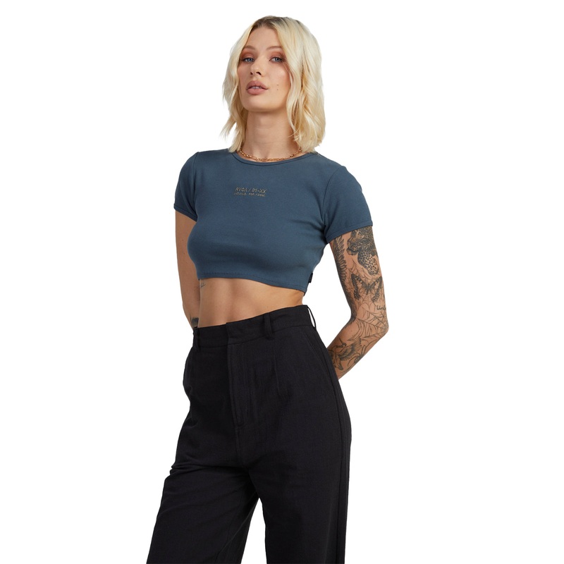 RVCA Womens Circa Half Baby T-Shirt