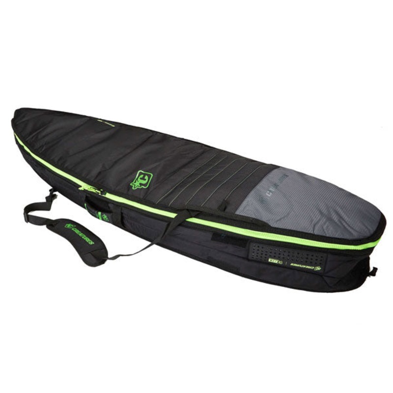 Creatures Shortboard Double Bag-Charcoal Lime-6'7"