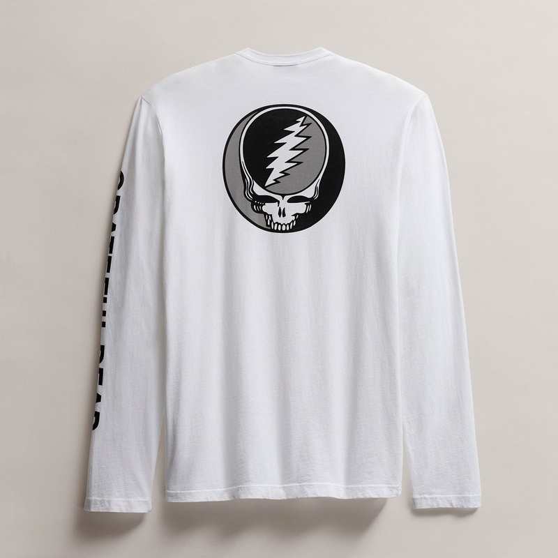 Men's Grateful Dead Long Sleeve - White/Black
