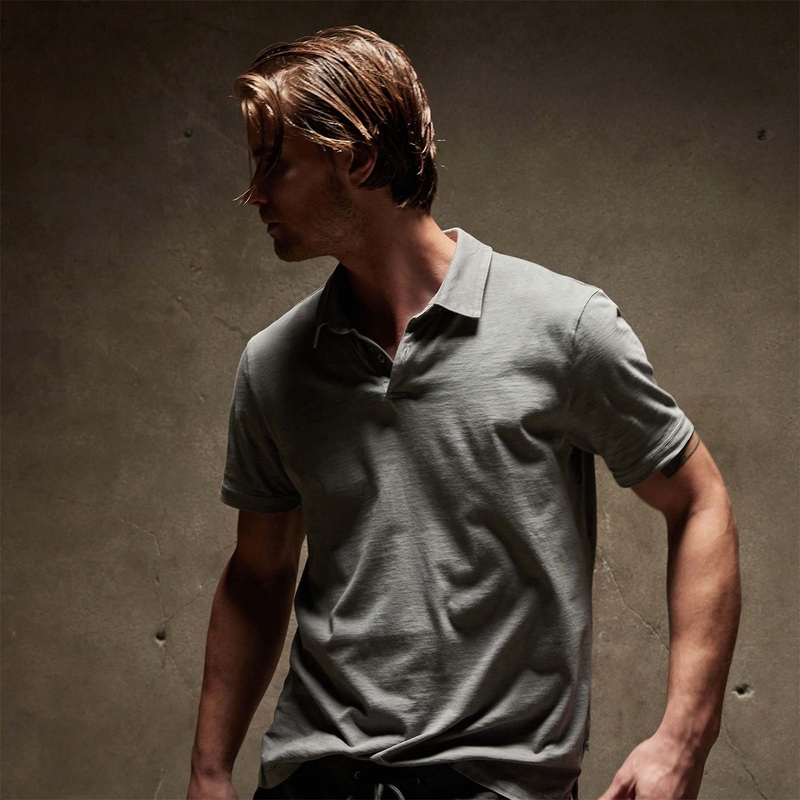 Sueded Jersey Polo - String Pigment