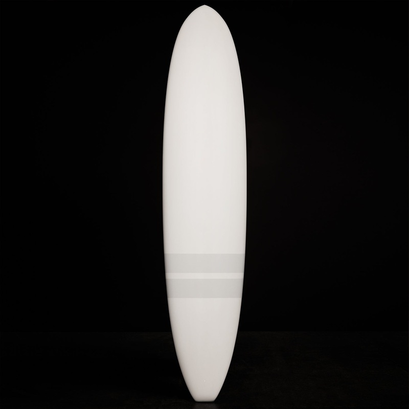 Classic Longboard  8'6" - Matte White & Grey Stripe
