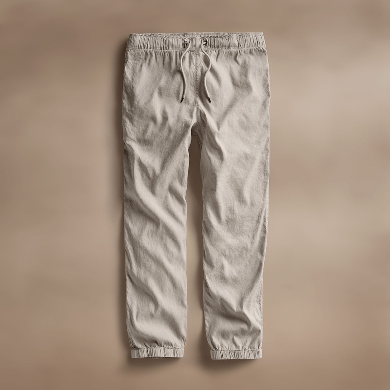 Linen Blend Jogger - Salt Pigment