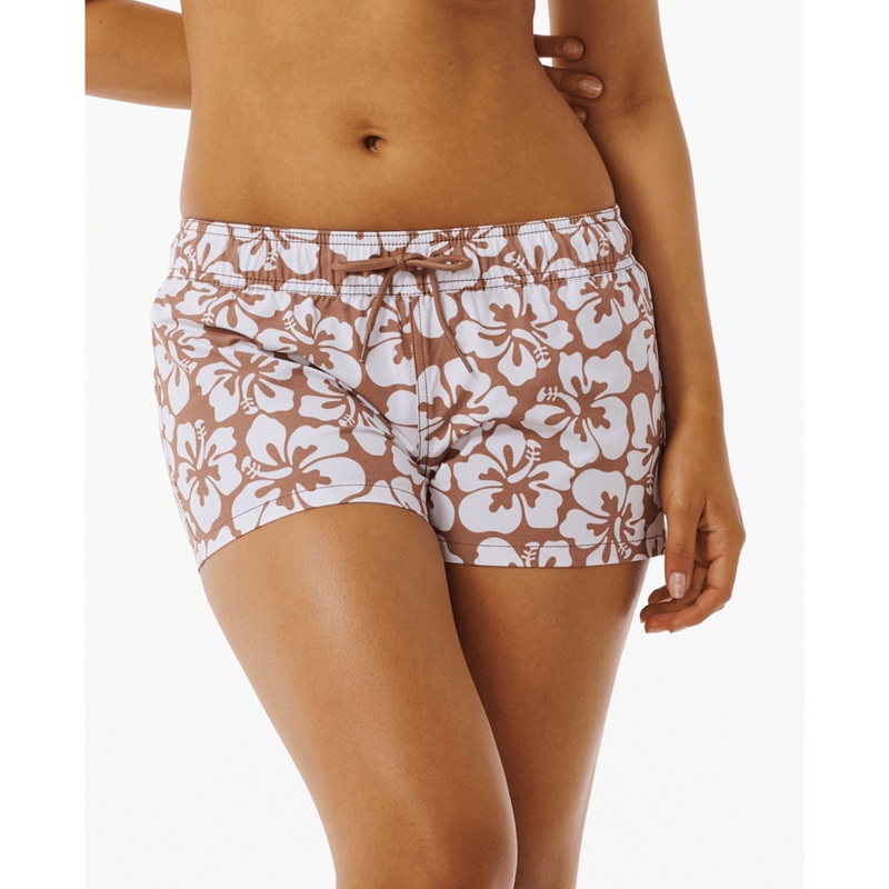 Rip Curl Hibiscus Heat 3 Volley Boardshorts-Brown