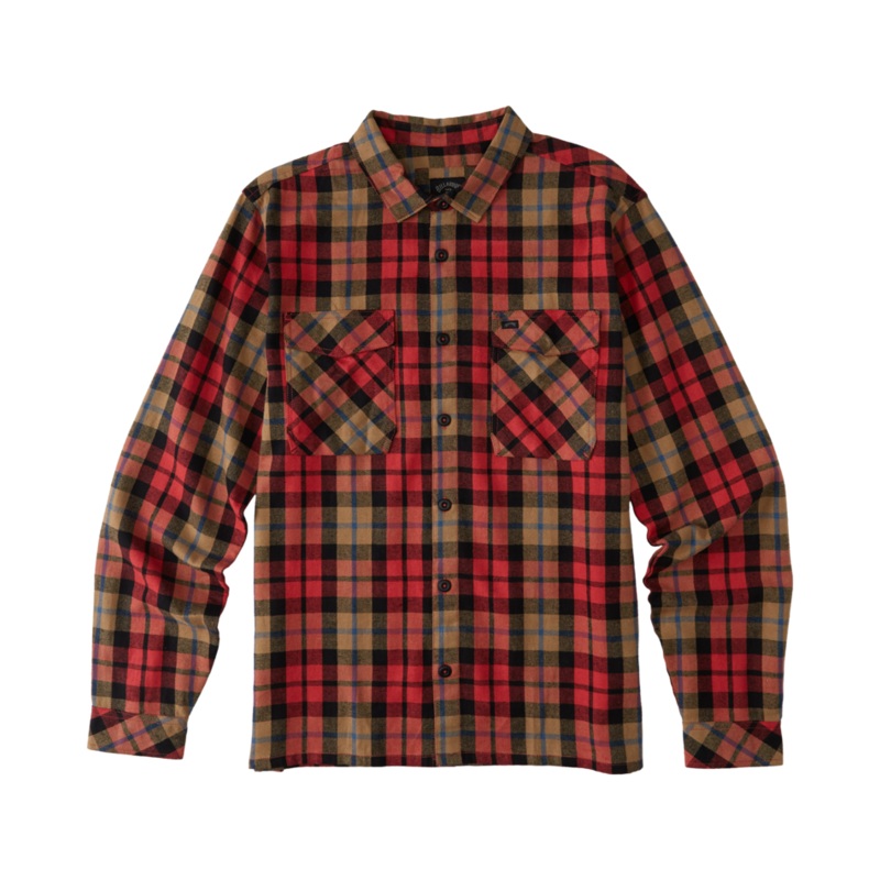Billabong Westport Flannel L/S Shirt-Washed Red