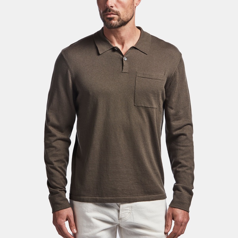 Cotton Cashmere Polo - Drab
