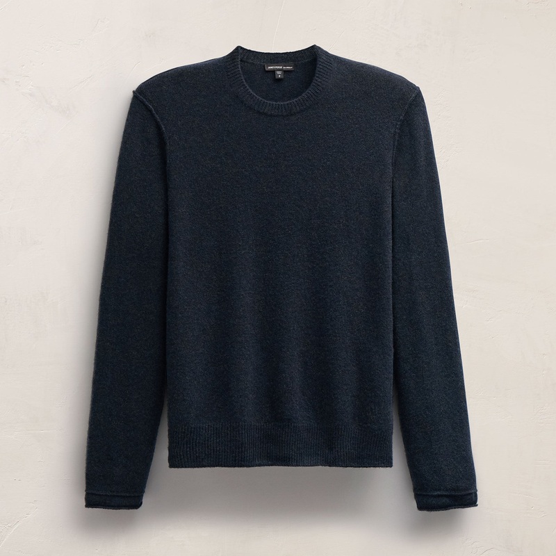 Soft Featherweight Cashmere Crew - Coal