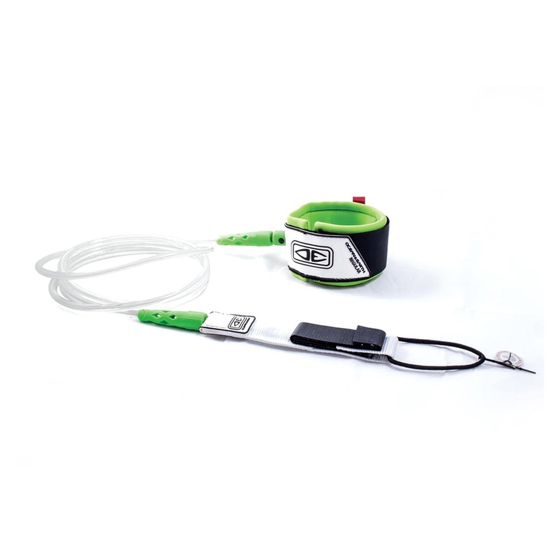 Ocean & Earth Regular Moulded Leash 6ft - White & Green