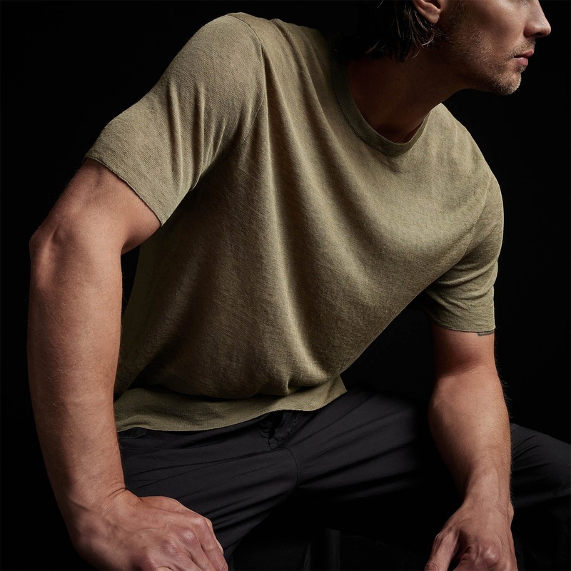 Desert Linen Crew - Military/Natural