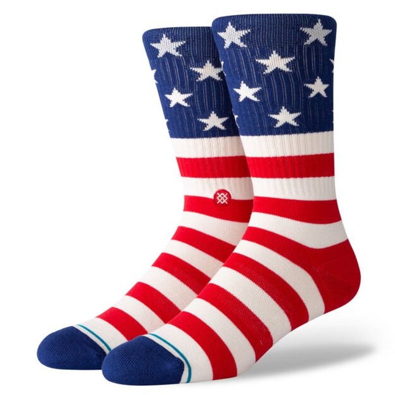 Stance The Fourth ST Crew Socks-Red