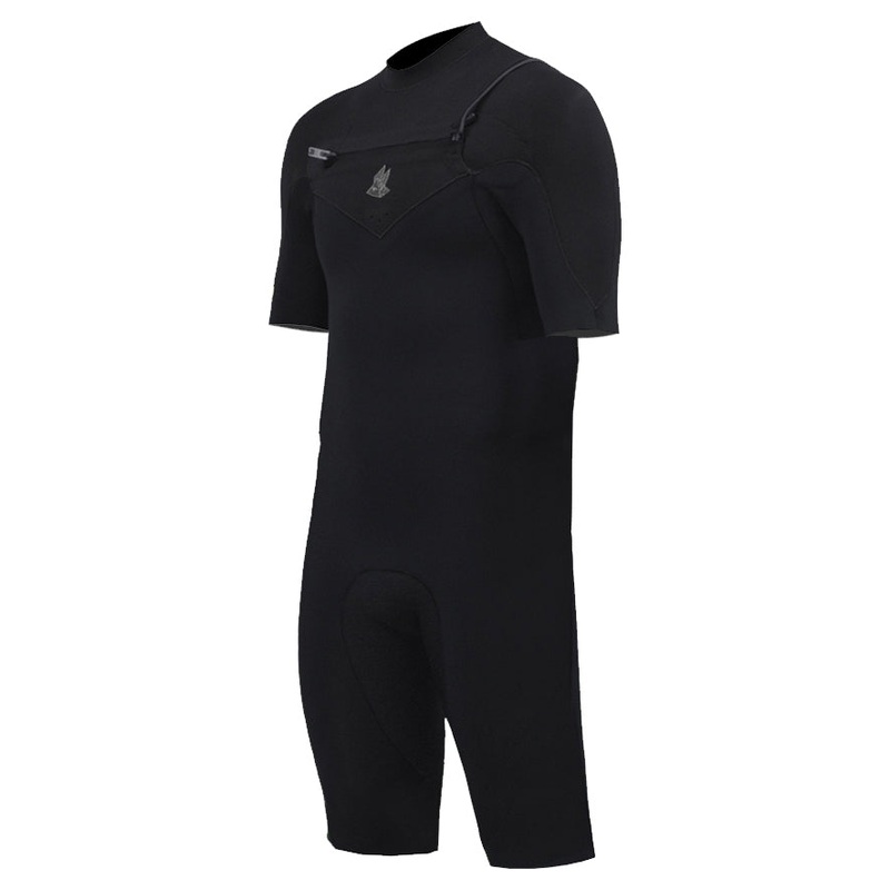 Zion Wesley Chest Zip 2mm Spring Suit - Black/White