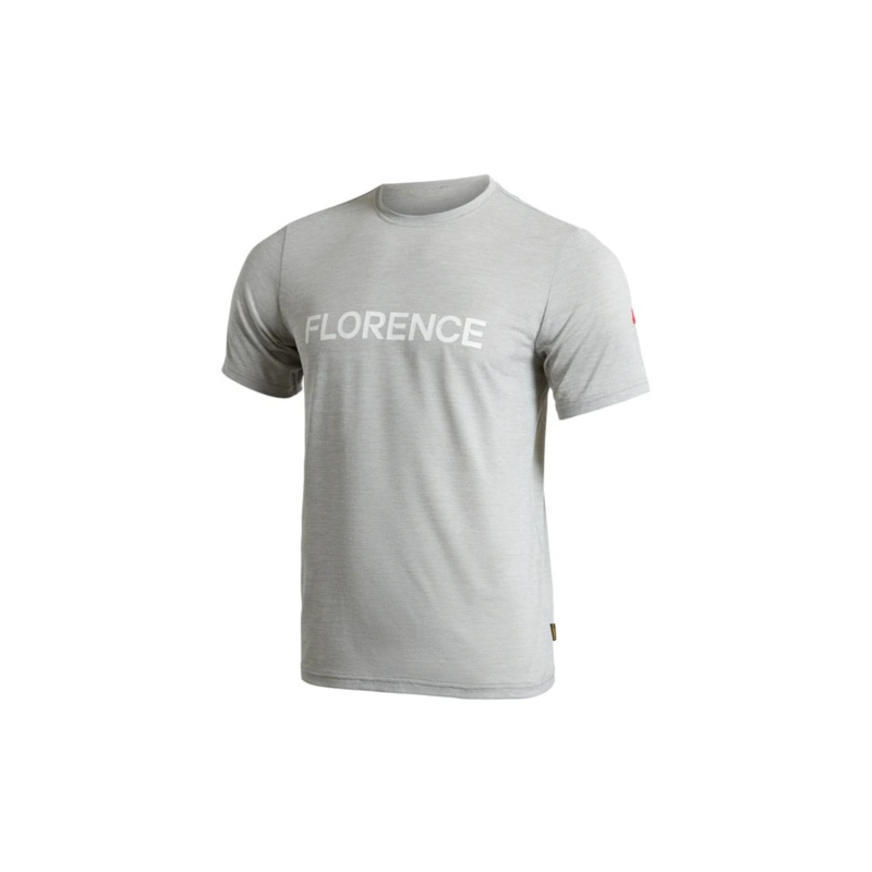 Florence Marine X Airtex Florence Logo Short Sleeve Shirt Light Heather Grey