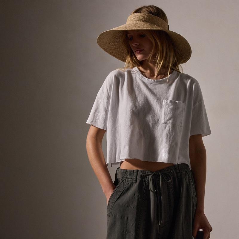 Brushed Jersey Pocket Tee - White