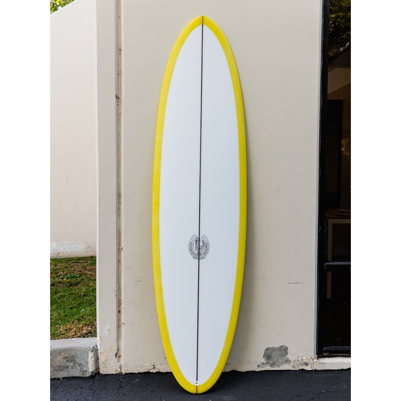 Kookapinto Shapes | 7'3" Thin Twin Yellow Bottom Tint Surfboard