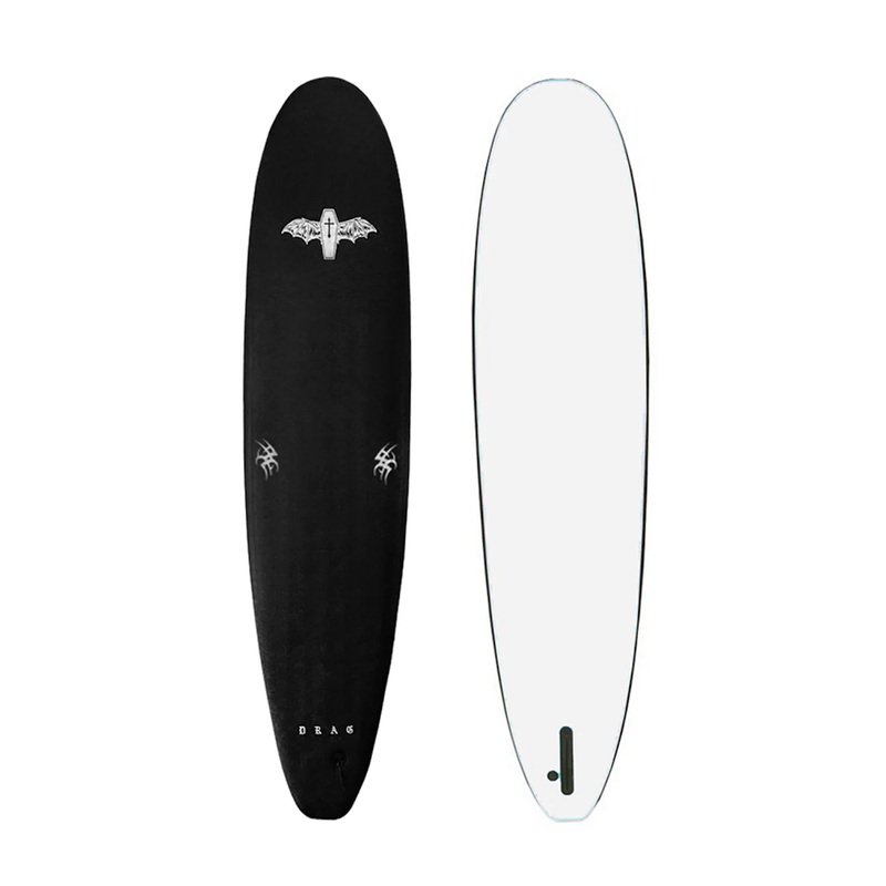 DRAG COFFIN SINGLE FIN SOFTBOARD 8'0" 86L - BLACK