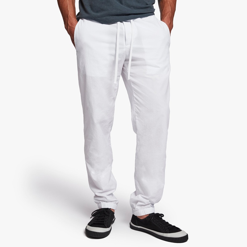 Twisted Seam Poplin Pant - White