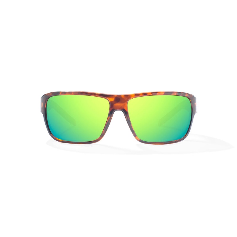 Bajio Rigolets Sunglasses-Brown Tort Gloss/Grn Mirror Glass