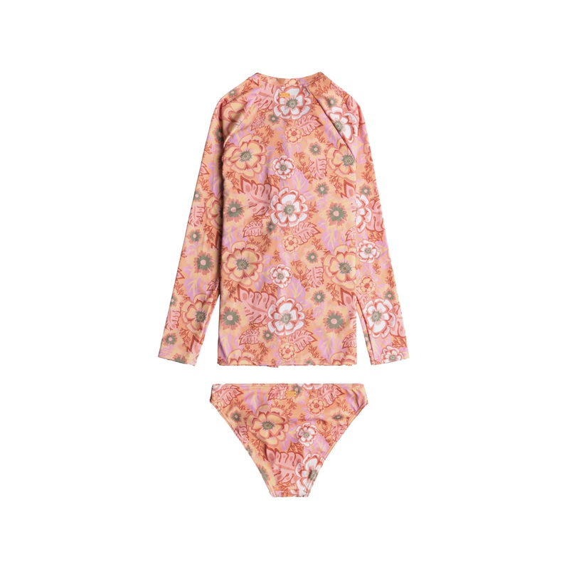 ROXY Girls (6-16) Wild Flower Long Sleeve UPF 50 Rashguard Set