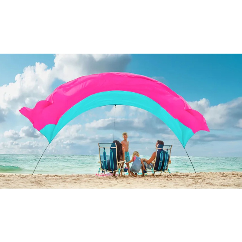 SHIBUMI Shade Classic Beach Tent - Sky Blue/Magenta