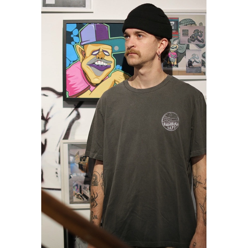 BamBooBay Mnt Badge Vintage T-Shirt Black
