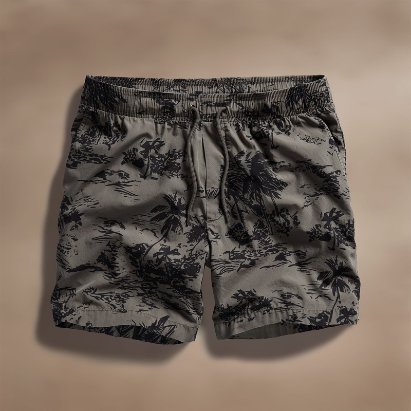 Brandlera Print Short - Army Green Pigment/Black