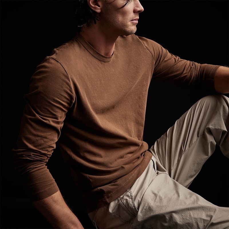 Long Sleeve Crew Neck - Gingerbread Pigment