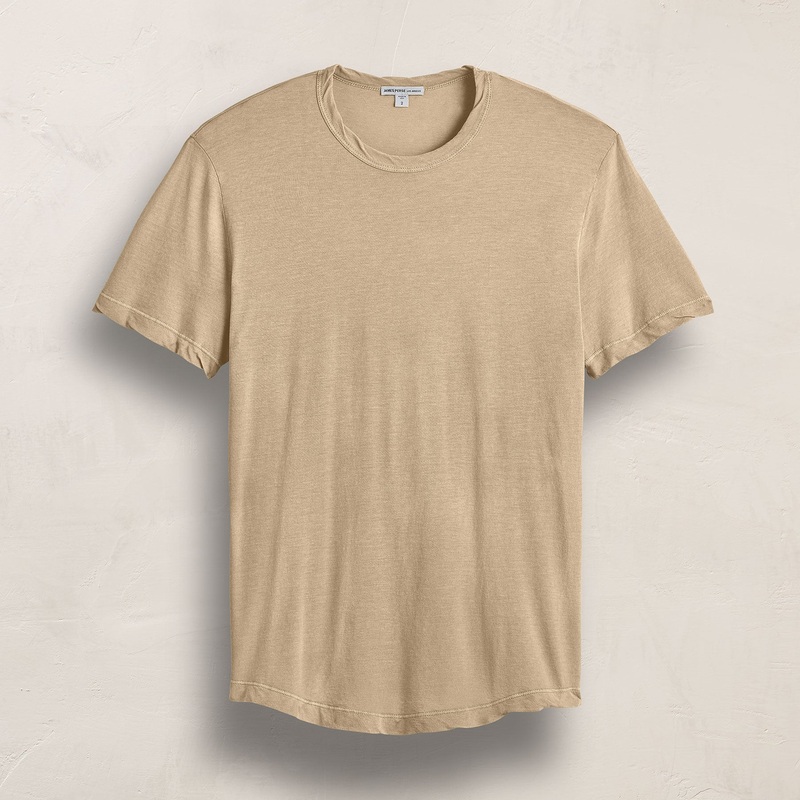 Clear Jersey Crew - Light Khaki Pigment