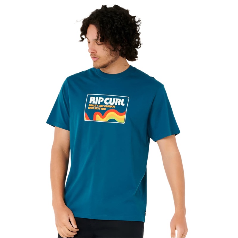 Rip Curl Surf Revival Swirl Short Sleeve T-Shirt Blue