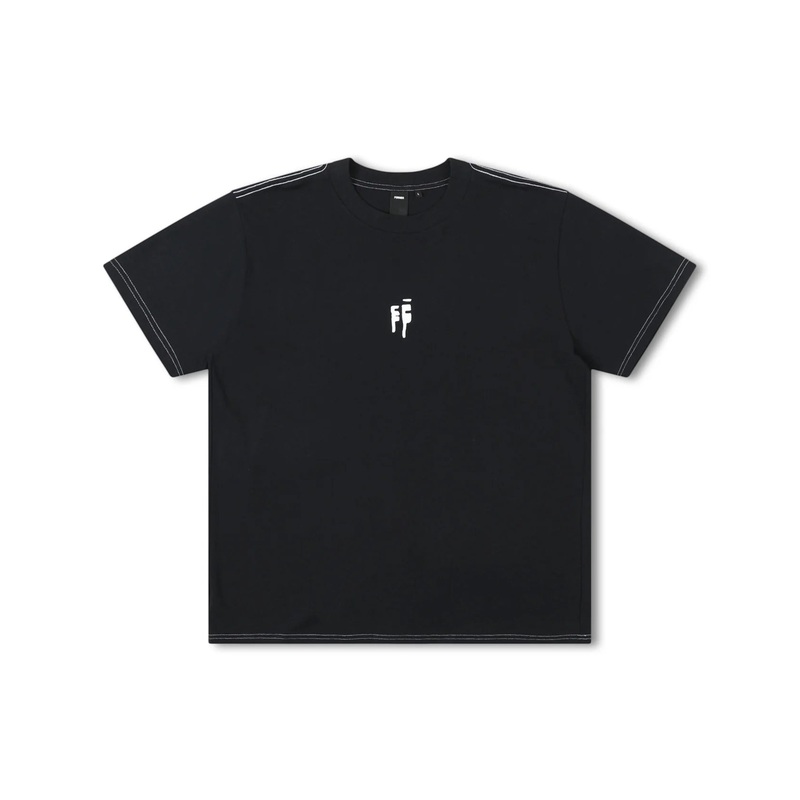 SKEWER OVERSIZED T-SHIRT - BLACK