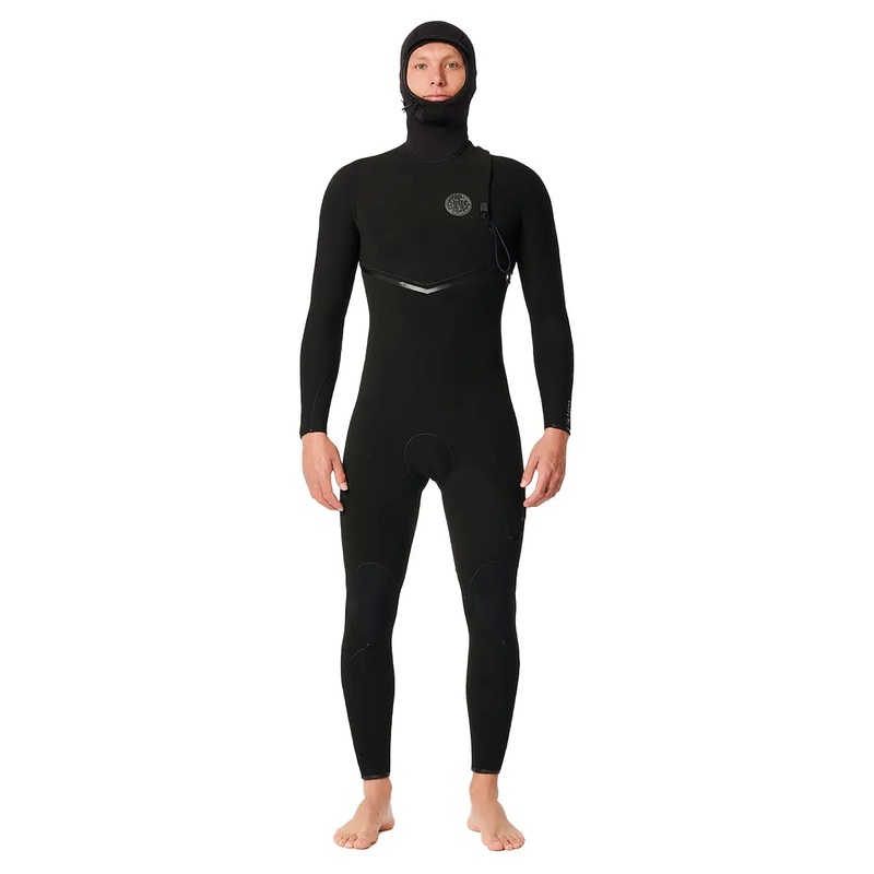 Rip Curl E Bomb 5/4 Zip Free Hooded Wetsuit - Black