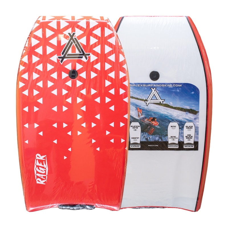 Triple X Rager 42" Bodyboard w Leash - Red