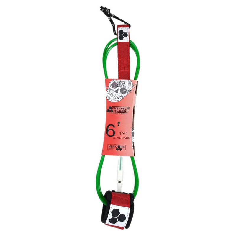 Channel Islands Bobby Martinez Standard Leash (6ft - Red/White/Green)