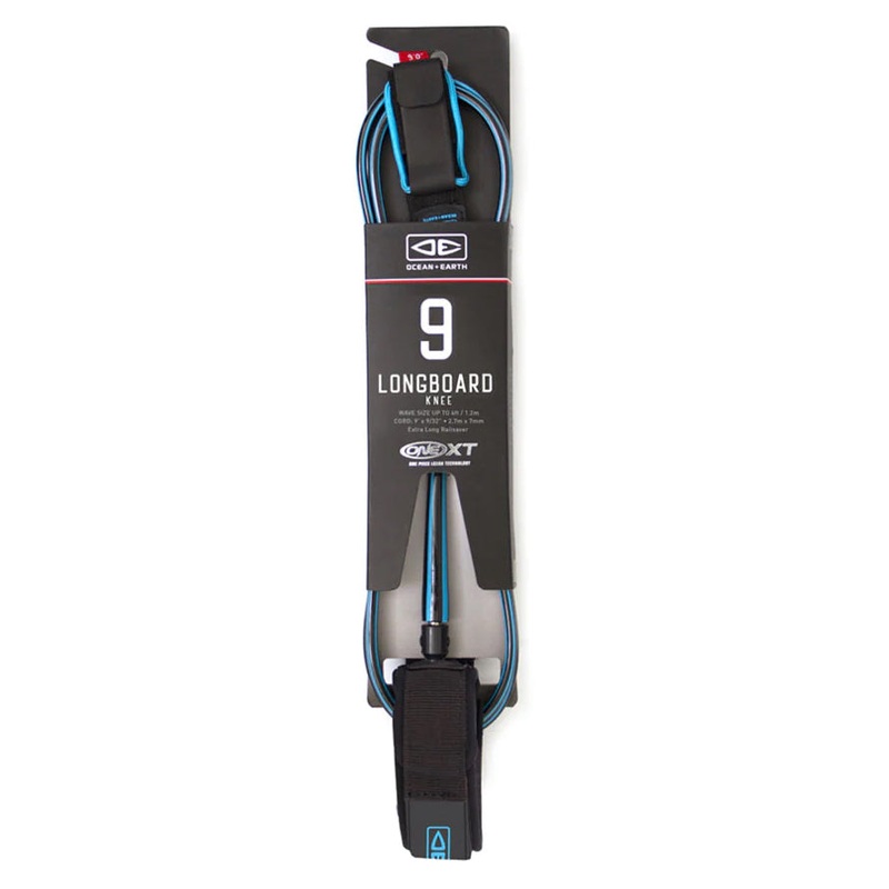 Ocean And Earth Premium One-XT Longboard Knee Leash - 9ft - Blue