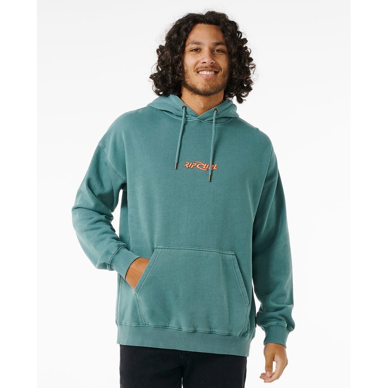 Rip Curl Shredding Zip Thru Hooded Sweatshirt-Blue Stone