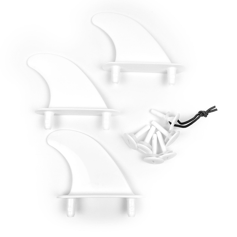 Storm Blade Standard Bolt Through Soft Surfboard Fins - 4.5"/White