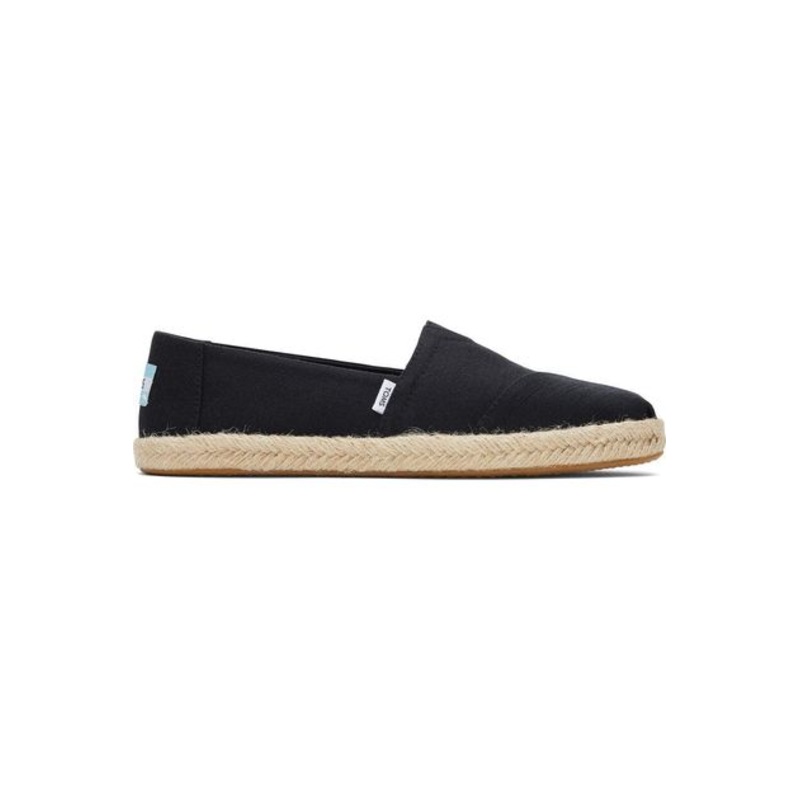 Toms Footwear Alpargata Recycled Cotton Rope Espadrille Black